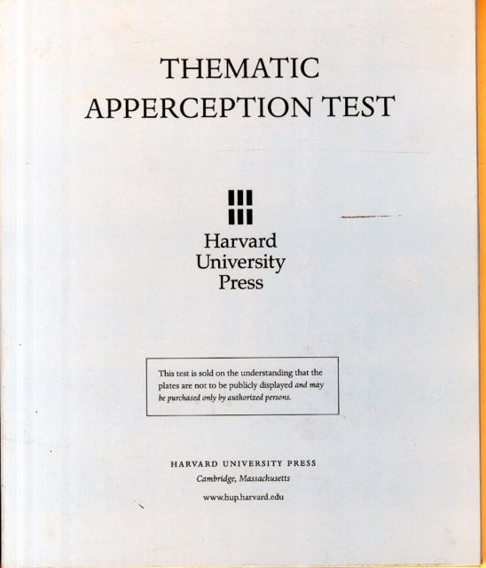 Thematic Apperception Test 20 Page Manual 30 Pict on Cards Blank Card in Folder