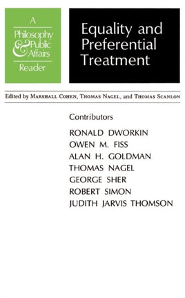 Equality and Preferential Treatment  A Philosophy