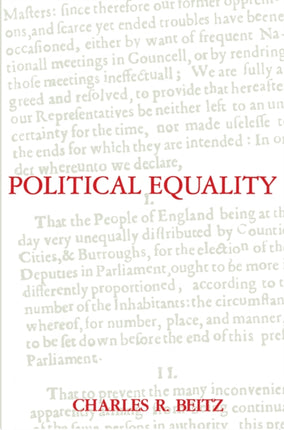 Political Equality: An Essay in Democratic Theory