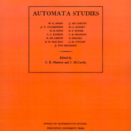 Automata Studies. (AM-34), Volume 34