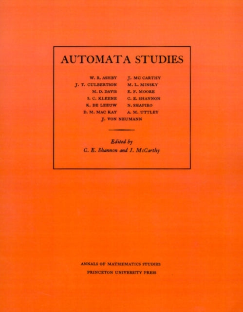 Automata Studies. (AM-34), Volume 34