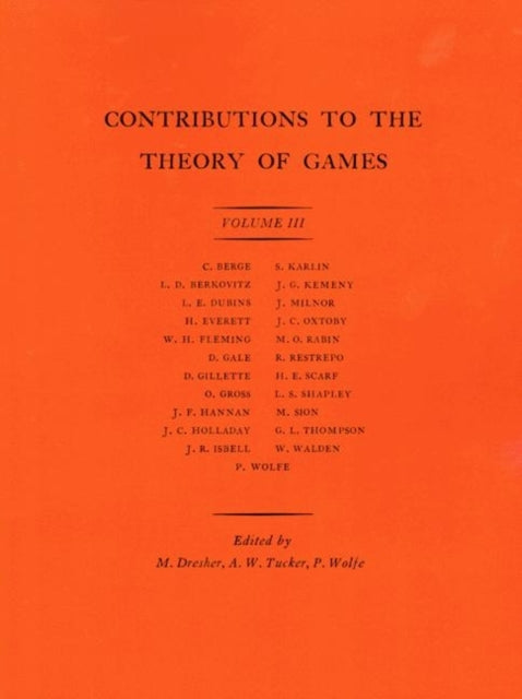 Contributions to the Theory of Games (AM-39), Volume III