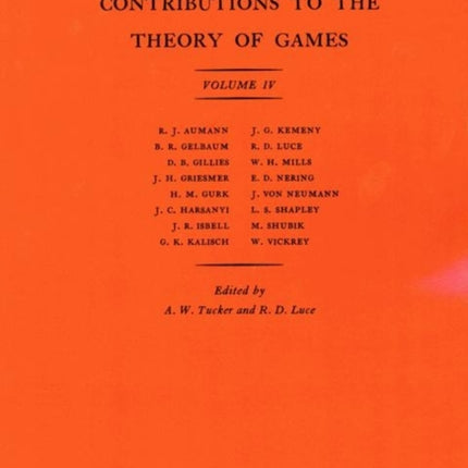 Contributions to the Theory of Games (AM-40), Volume IV