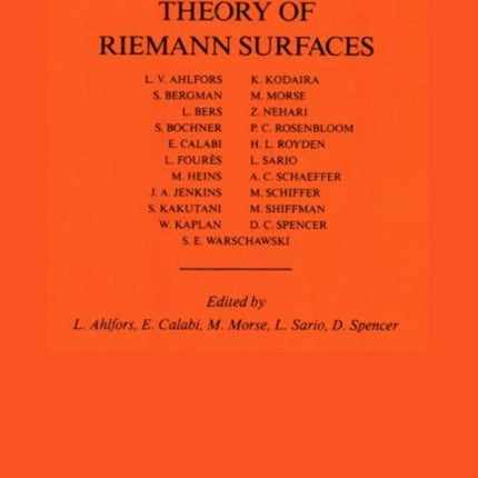 Contributions to the Theory of Riemann Surfaces
