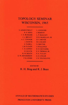 Topology Seminar Wisconsin 1965