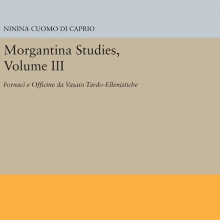 Morgantina Studies, Volume III: Fornaci e Officine da Vasaio Tardo-ellenistiche. (In Italian) (Late Hellenistic Potters' Kilns and Workshops)