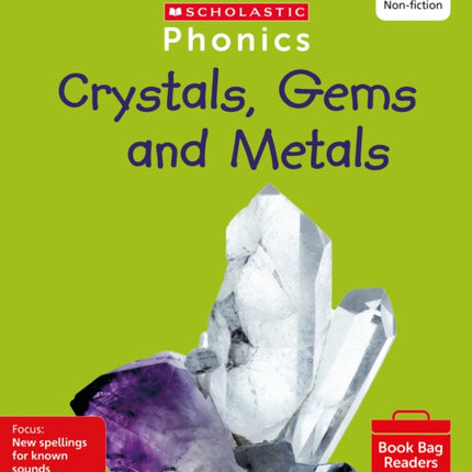 Crystals, Gems and Metals (Set 13) Matched to Little Wandle Letters and Sounds Revised