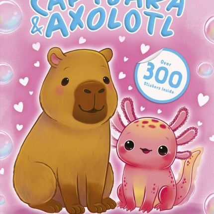 Sticker Best Friends Capybara and Axolotl