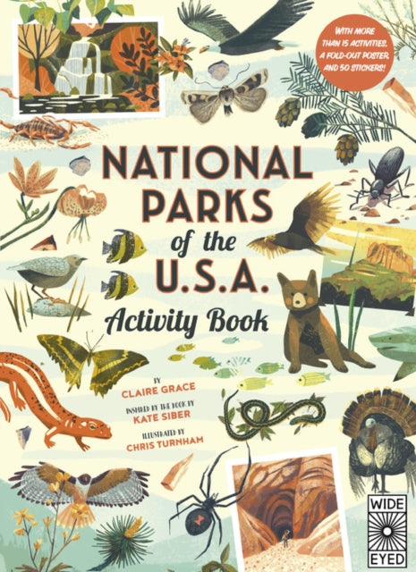 National Parks of the USA Activity Book With More Than 15 Activities A Foldout Poster and 50 Stickers