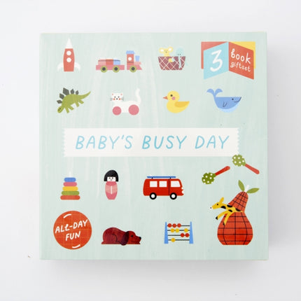 Baby's Busy Day: 3 Book Gift Set - All Day Fun - Board Book, Bath Book, Cloth Book