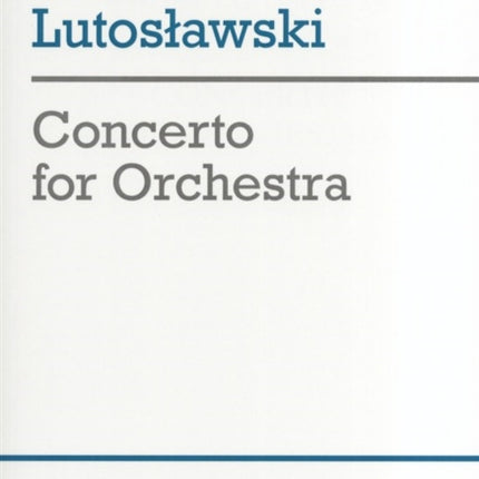 Concerto For Orchestra