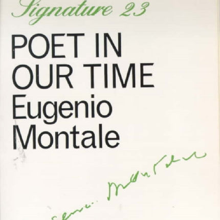 Poet in our time-Eugenio Montale