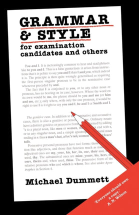 Grammar and Style For Examination Candidates and Others