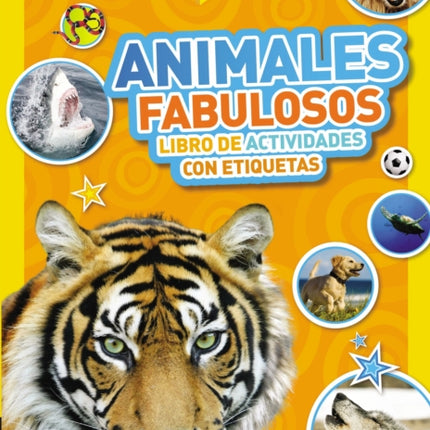 Animales fabulosos: Libro de actividades con etiquetas