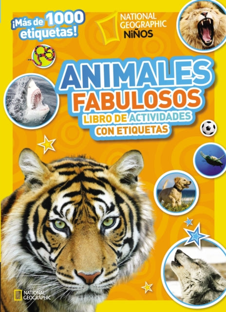 Animales fabulosos: Libro de actividades con etiquetas