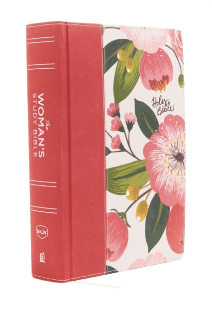 NKJV, The Woman's Study Bible, Cloth over Board, Pink Floral, Red Letter, Full-Color Edition, Thumb Indexed: Receiving God's Truth for Balance, Hope, and Transformation