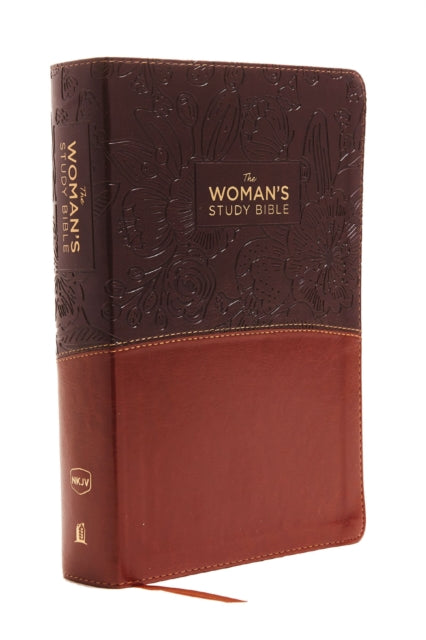 NKJV, The Woman's Study Bible, Leathersoft, Brown/Burgundy, Red Letter, Full-Color Edition, Thumb Indexed: Receiving God's Truth for Balance, Hope, and Transformation