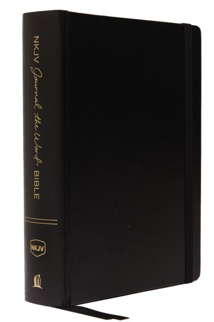 NKJV, Journal the Word Bible, Large Print, Hardcover, Black, Red Letter: Reflect, Journal, or Create Art Next to Your Favorite Verses