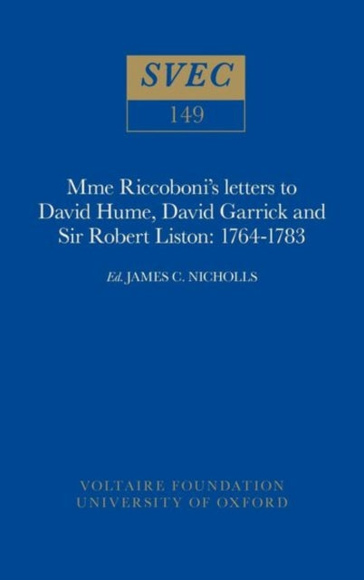 Mme Riccobonis letters to David Hume David