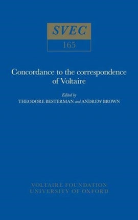 Concordance to the Correspondence of Voltaire
