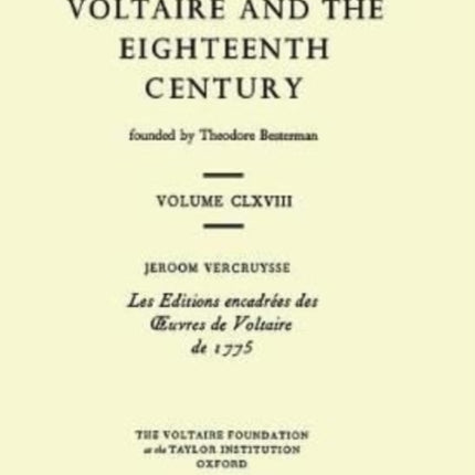 Les Editions encadr233es des oeuvres de Voltaire