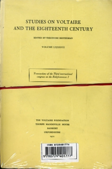 Transactions of the Third International Congress