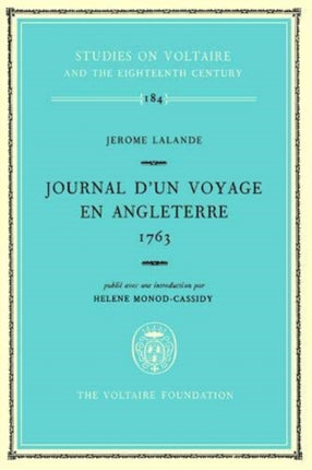 Jerome Lalande Journal dun Voyage en Angleterre
