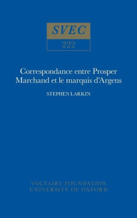 Correspondance entre Prosper Marchand et le