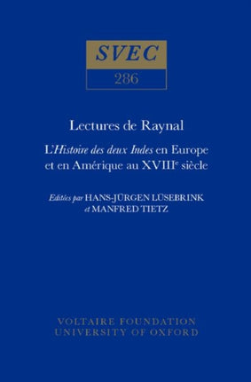 Lectures de Raynal  LHistoire des Deux Indes en