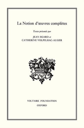 La Notion doeuvres compl232tes