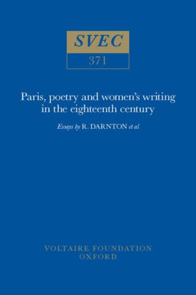 Paris poetry and womens writing in the eightee