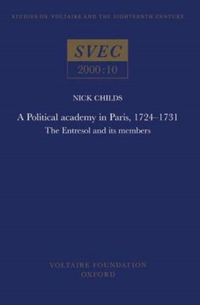 Political Academy in Paris 1724  1731  The
