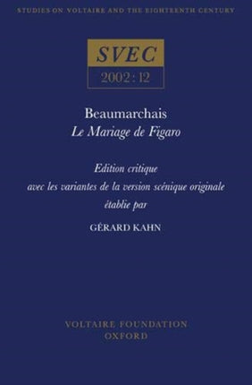 Le Mariage de Figaro  edition critique avec les