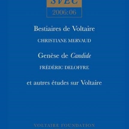 Bestiaires de Voltaire Gen232se de Candide et