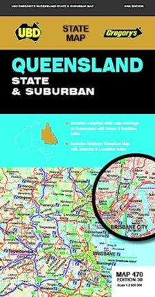 Queensland State  Suburban Map 470 30th ed