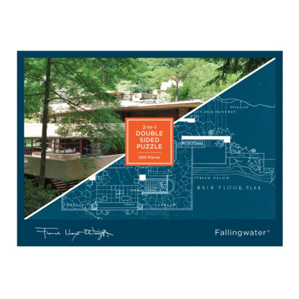 Frank Lloyd Wright Fallingwater 2sided 500 Piece Puzzle