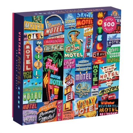 Vintage Motel Signs 500 Piece Puzzle