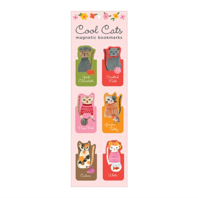 Cool Cats Magnetic Bookmarks