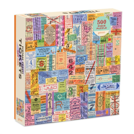 Vintage Travel Tickets 500 Piece Puzzle