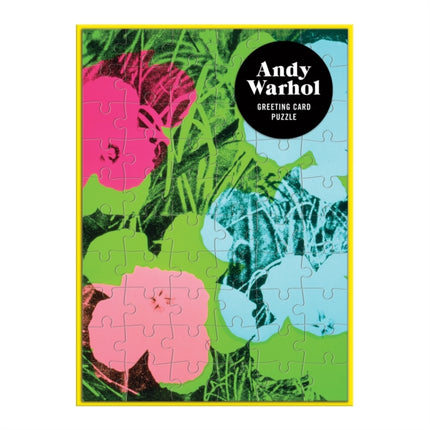 Andy Warhol Flowers Greeting Card Puzzle