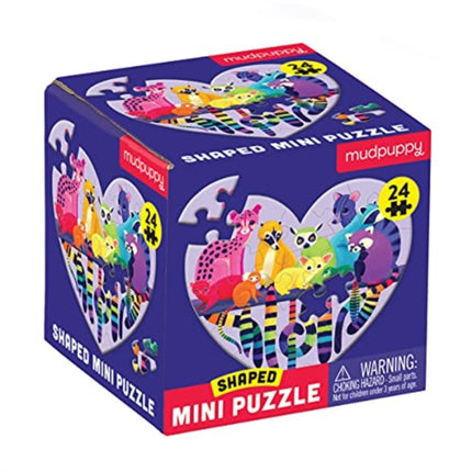 Mudpuppy Love in The Wild Shaped Mini Puzzle 24