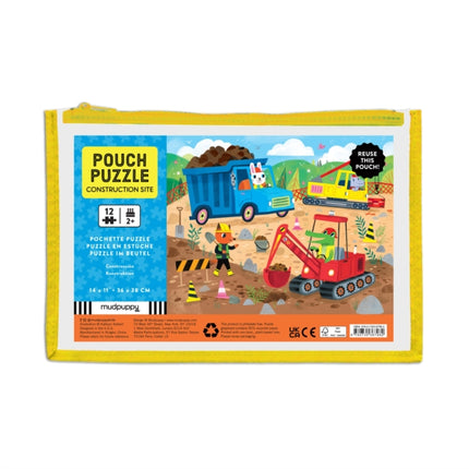 Mudpuppy Construction Site Pouch Puzzle