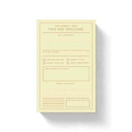 You Are Welcome Memo Pad