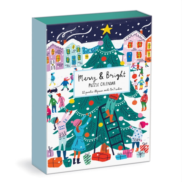 Louise Cunningham Merry and Bright 12 Days of Christmas Advent Puzzle Calendar