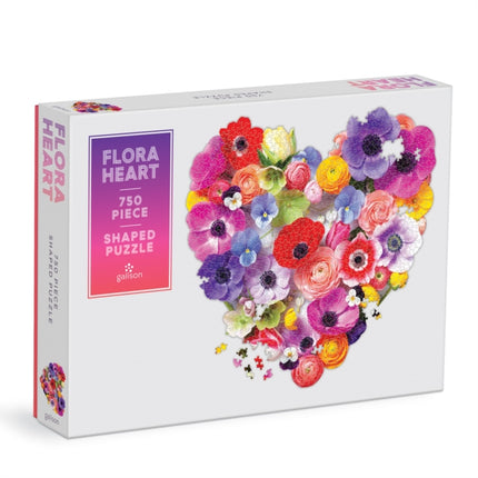 Flora Heart 750 Piece Shaped Puzzle