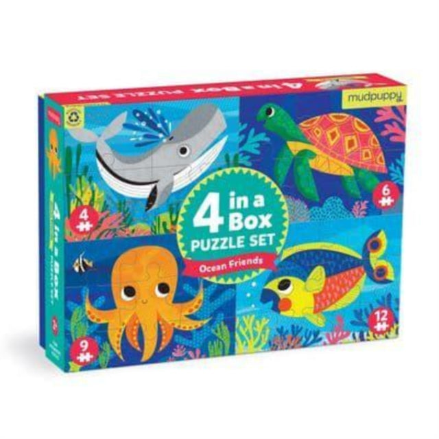 Ocean Friends 4inaBox Puzzle Set