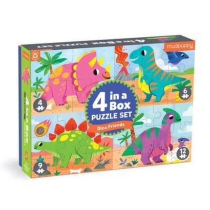 Dino Friends 4inaBox Puzzle Set