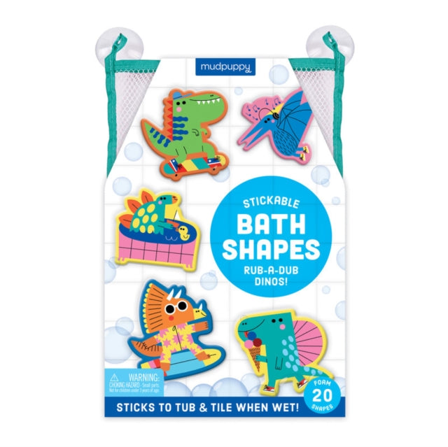 RubaDub Dinos Stickable Foam Bath Shapes