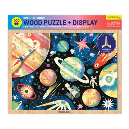 Space Mission 100 Piece Wood Puzzle  Display