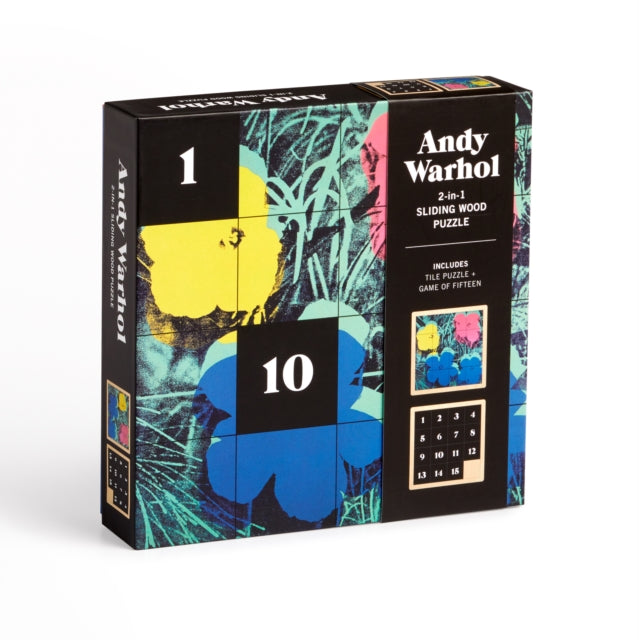 Andy Warhol Flowers 2In1 Sliding Wood Puzzle